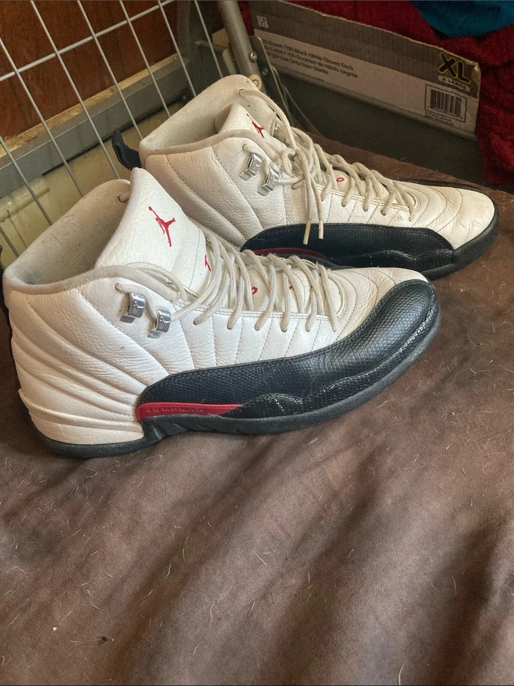 Jordan Men’s Basketball Shoes - White/Black/Red